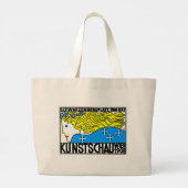 1908ウィーンアールヌーボーアートショーフェアメイド ラージトートバッグ (裏面)