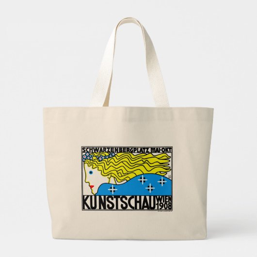 1908ウィーンアールヌーボーアートショーフェアメイド ラージトートバッグ (裏面)