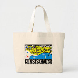 1908ウィーンアールヌーボーアートショーフェアメイド ラージトートバッグ