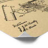 1908ガンワナントパテントアートスケッチプリント ポスター (角)