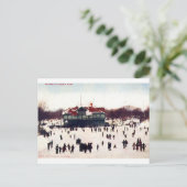 1908ヴィンテージスケートで滑るアットリンカーンパークシック ポストカード (スタンド正面)