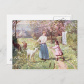 1908年のイースターエッグ シーズンポストカード (正面/裏面)