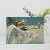 1908年のクリスマスの天使 メリークリスマス シーズンカード (スタンド正面)