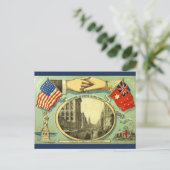 1908年オーストラリアを訪れる米国の艦隊 ポストカード (スタンド正面)