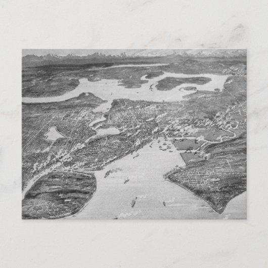 1908年シアトル古地図 ポストカード (正面)