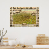 1908年デンバーCO鳥瞰図パノラママップ ポスター (キッチン)