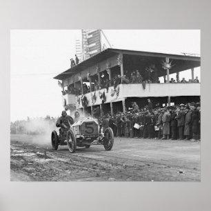 1908年バンダービルトカップ自動車レース ヴィンテージ写真 ポスター