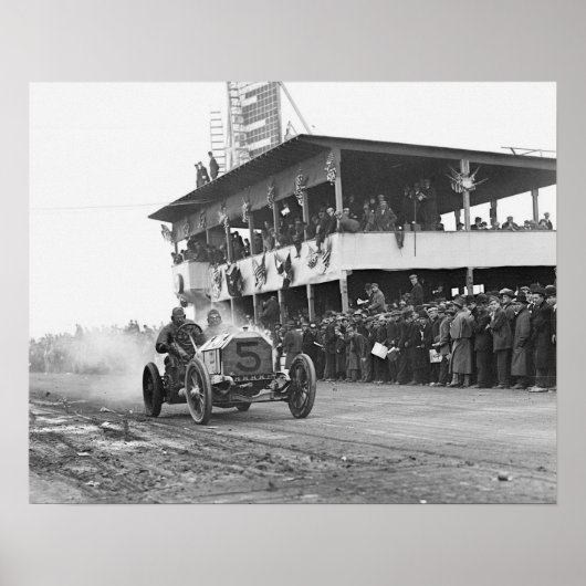 1908年バンダービルトカップ自動車レース ヴィンテージ写真 ポスター (正面)