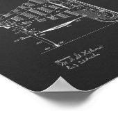 1908年折りカメラ特許美術スケッチプリント ポスター (角)