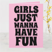 19080s女の子だけのおもしろい誕生日カード カード (黄色い花)