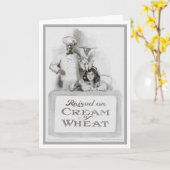 1908!!!「生クリームの小麦で育つ」と挨拶 カード (黄色い花)