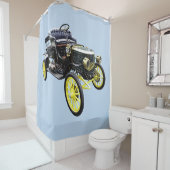 1908 Stanley汽船モーターカー シャワーカーテン (インサイチュ)