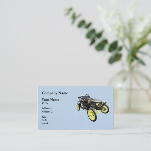 1908 Stanley汽船モーターカー 名刺 (スタンド正面)