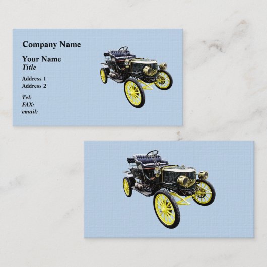 1908 Stanley汽船モーターカー 名刺 (正面/裏面)