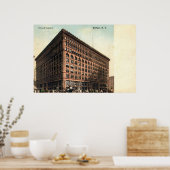 1909ヴィンテージエリコット広場，バッファロー， NY ポスター (キッチン)