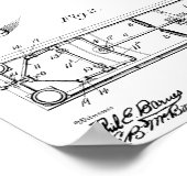 1909ヴィンテージ骨障害表特許アートプリント ポスター (角)