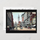 1909年の旧はがき、フィラデルフィアのマーケットセント ポストカード (正面/裏面)