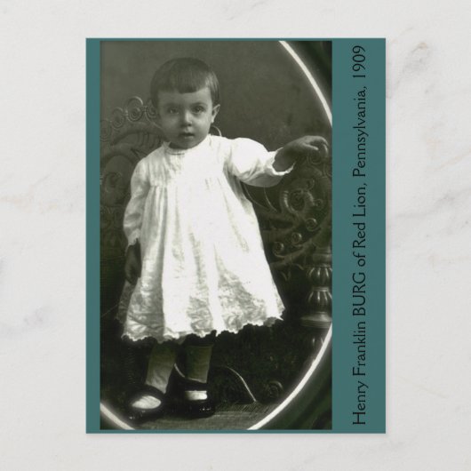 1909年の高ファッション幼児 ポストカード (正面)