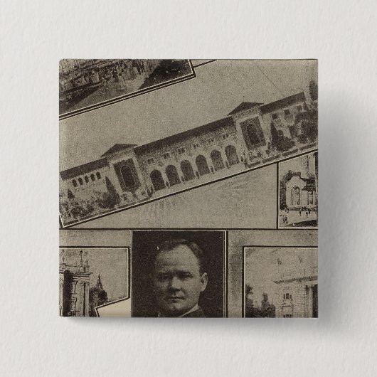 1909年シアトル·アラスカ·ユーコン·パシフィック博覧会 缶バッジ (正面)