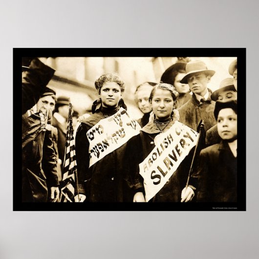 1909年ニューヨーク市での児童労働に対する抗議 ポスター (正面)