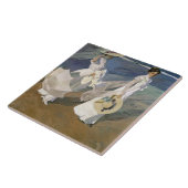 1909年海岸を散歩 タイル (側面)