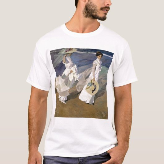 1909年海岸を散歩 Tシャツ (正面)