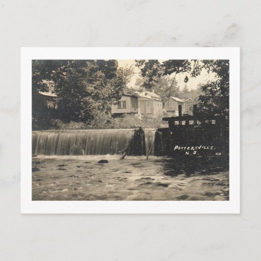 1909年 ポッタースビル(ニュージャージー州) ヴィンテージの滝 ポストカード (正面)