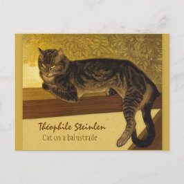 1909年、手すりにテオフィル・スタインレン・キャット ポストカード
