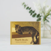 1909年、手すりにテオフィル・スタインレン・キャット ポストカード (スタンド正面)