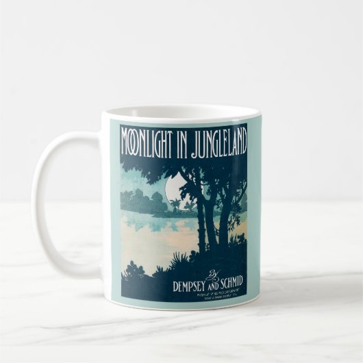 1909 Moonlight in Junglelandの楽譜表紙 コーヒーマグカップ (左)