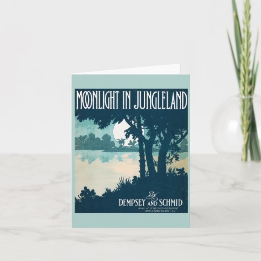 1909 Moonlight in Junglelandの楽譜表紙 ノートカード (正面)