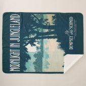 1909 Moonlight in Jungleland楽譜プリント シェルパブランケット (正面(横))