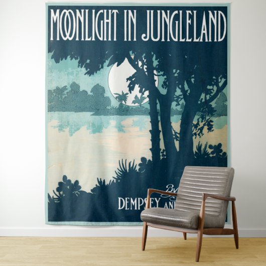 1909 Moonlight in Jungleland楽譜プリント タペストリー (インサイチュ)