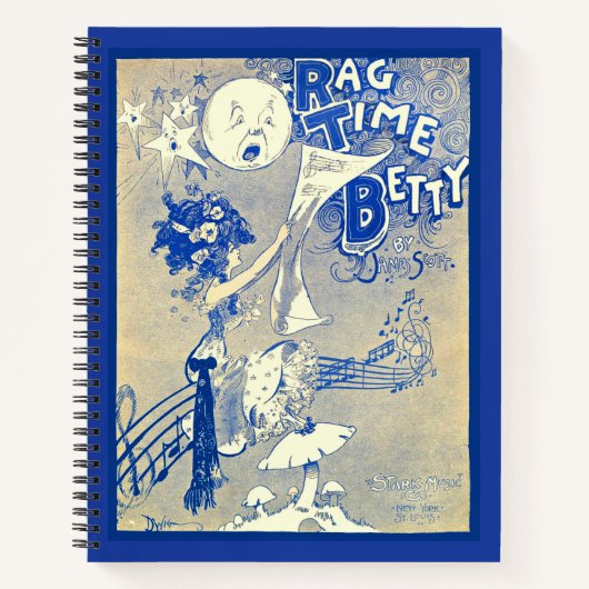 1909 Ragtime Betty楽譜アート ノートブック (正面)