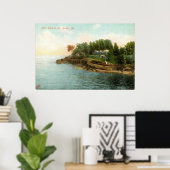 1909 Shore Scene atバー・ハーバー，メイン ポスター (ホームオフィス)