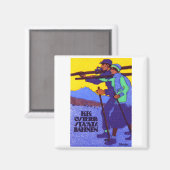 1910オーストリアスキーポスター マグネット (正面/裏面)