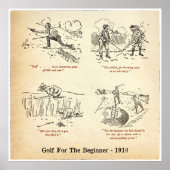 1910ゴルフ初心者プリント ポスター (正面)