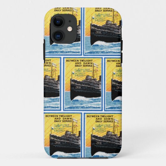 1910デトロイトからバッファロー汽船 Case-Mate iPhoneケース (裏面)
