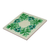 1910ピルキングトンアールヌーボーフローラリースレプロ タイル (側面)