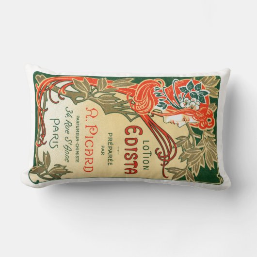 1910フランスのアールヌーボー ランバークッション (正面)