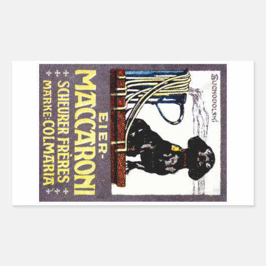 1910マカロニのポスター 長方形シール (正面)