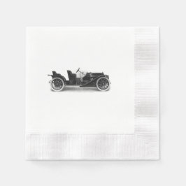 1910ロードスタークラシックアンティーク自動車 縁ありカクテルナプキン