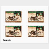 1910ワンダーモーターサイクルポスター 長方形シール (シート)