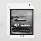 1910ヴィンテージレースカー&スピードボートポストカード ポストカード (正面/裏面)