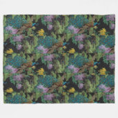 1910ヴィンテージ壁紙ザシダーツリー フリースブランケット (正面(横))