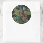 1910ヴィンテージ壁紙ザシダーツリー ラウンドシール (バッグ)