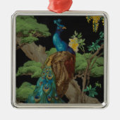 1910ヴィンテージ壁紙杉はがき メタルオーナメント (正面)