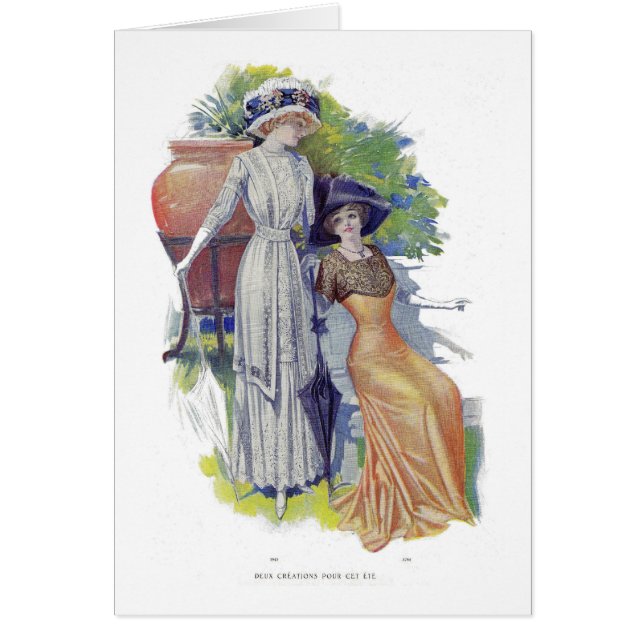 1910年からのヴィンテージのフランス人のファッション (正面)