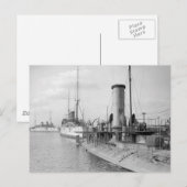 1910年のアメリカ軍艦 ポストカード (正面/裏面)
