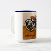 1910年のウィンチェスターのオートバイ ツートーンマグカップ (正面左)